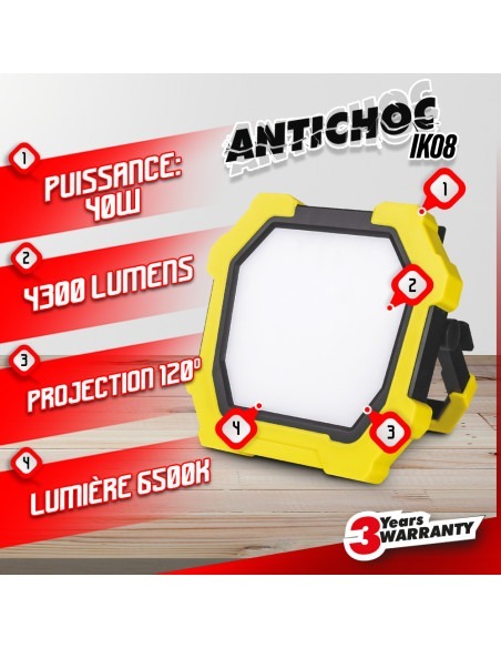 Projecteur led de chantier 40W - I-Watts Pro