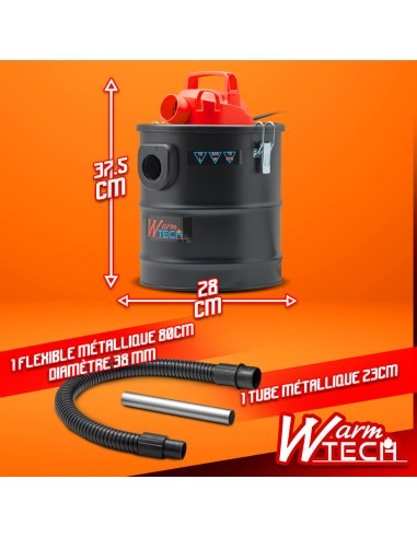 Vide cendres 800W - 15L - 15Kpa avec soufflerie - Filtre Hepa -