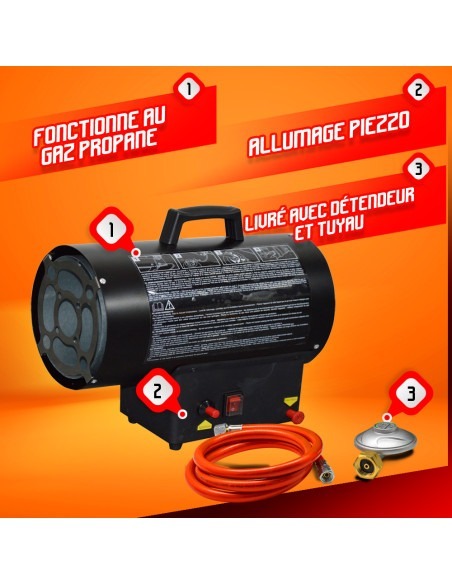 Canon à chaleur au gaz 10 KW/ 34120 Btu/H - Warm Tech