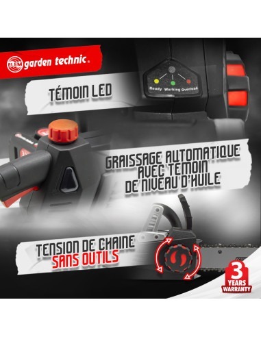 Tronçonneuse rechargeable 40V (2x20V) - Guide et chaîne Oregon