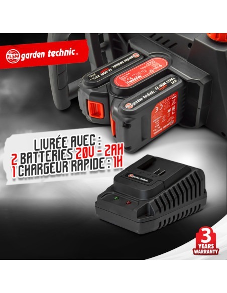 Tronçonneuse rechargeable 40V (2x20V) - Guide et chaîne Oregon