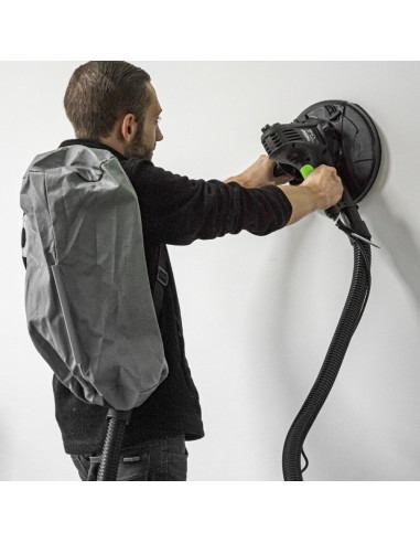 Ponceuse plâtre 1220W - 225mm avec sac récupérateur et 8