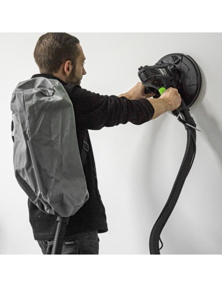Ponceuse plâtre 1220W - 225mm avec sac récupérateur et 8