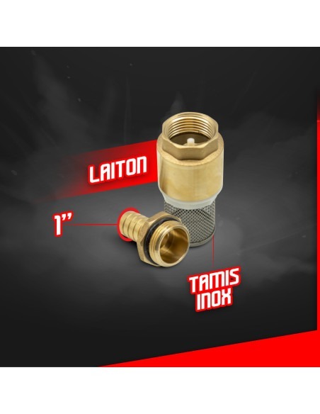 Clapet de pied - Crépine 1 Laiton - Master Pumps