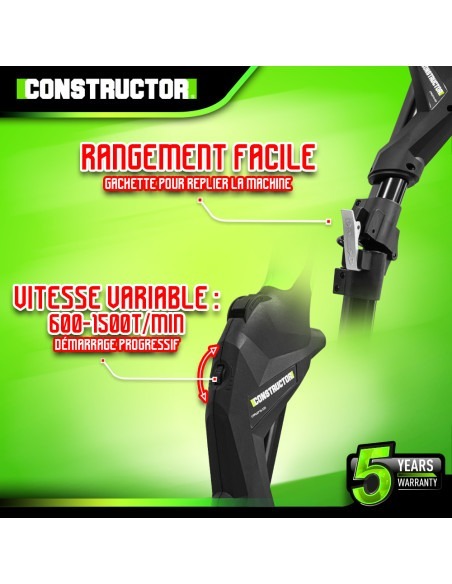 Ponceuse murs et plafonds 710W - 225mm avec vitesse variable et