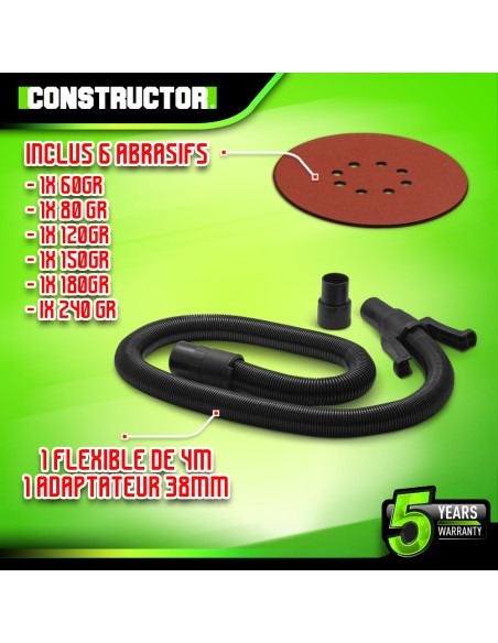 Ponceuse murs et plafonds 710W - 225mm avec vitesse variable et