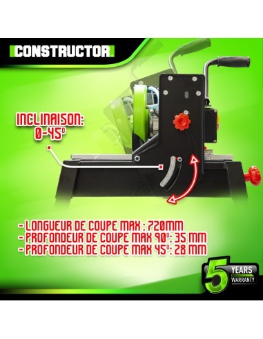 Coupe carrelages radial 800 W - 200mm - Longueur de coupe max