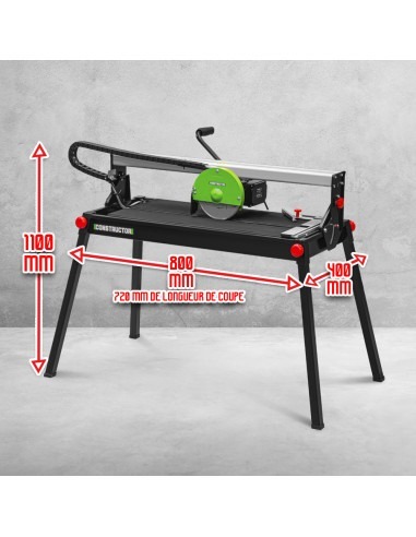 Coupe carrelages radial 800 W - 200mm - Longueur de coupe max