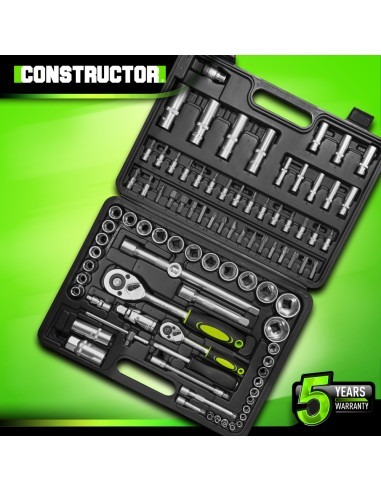 Coffre à douilles 94 pcs Chrome Vanadium - Constructor