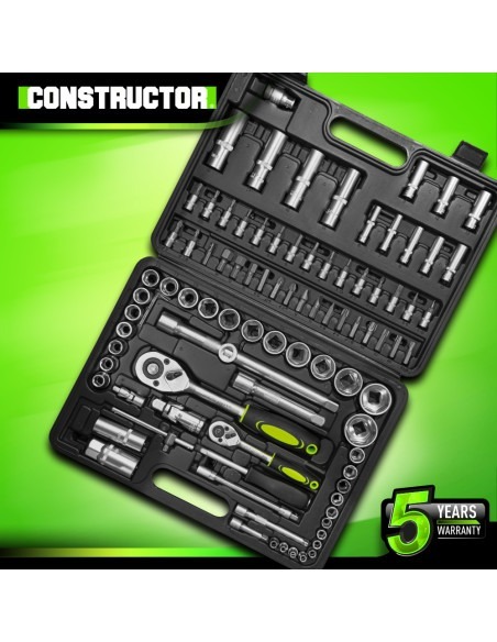 Coffre à douilles 94 pcs Chrome Vanadium - Constructor