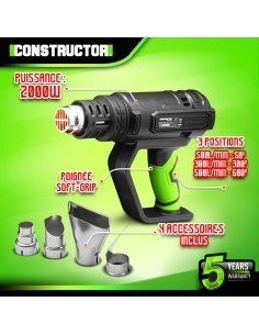 Décapeur thermique 2000W livré en coffret avec 4 accessoires - 2