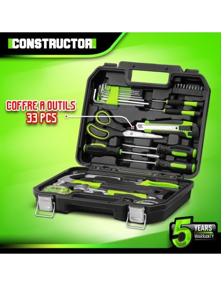 Coffre à outils 33 pcs - Constructor