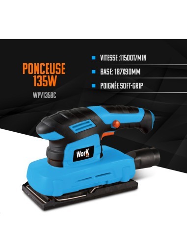 Ponceuse 135W 187x90mm - Work Men