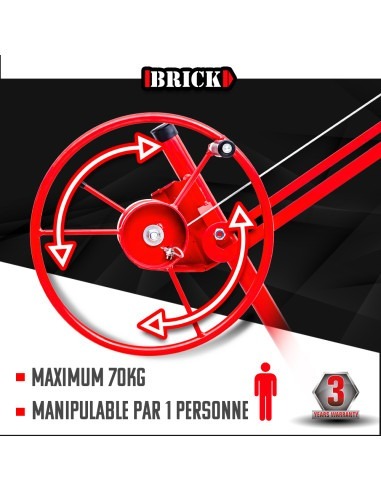 Lève plaques de plâtre - Poids max 70kg - Brick