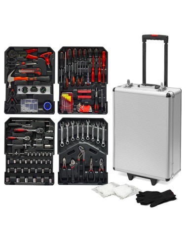 Trolley multi outils 820pcs avec poignée téléscopique -