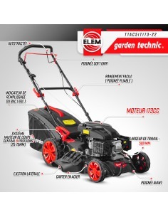 Tondeuse thermique autotractée 173 CC - 508mm avec éjection 2