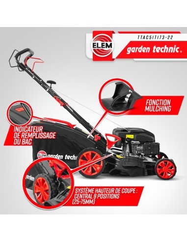 Tondeuse thermique autotractée 173 CC - 508mm avec éjection