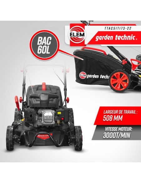 Tondeuse thermique autotractée 173 CC - 508mm avec éjection
