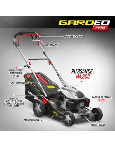 Tondeuse thermique autotractée 144.3cc - 46cm livrée avec 2 2