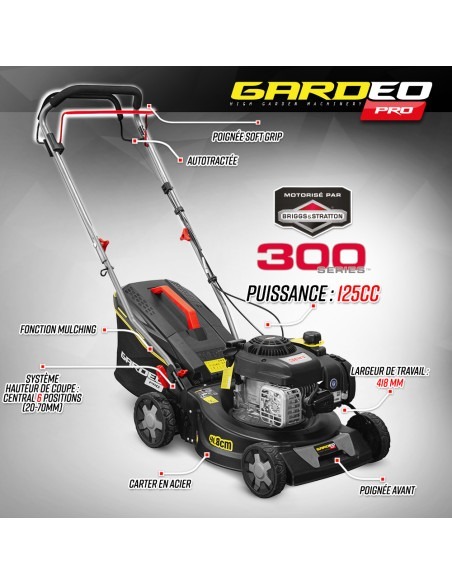 Tondeuse thermique autotractée avec moteur Briggs and