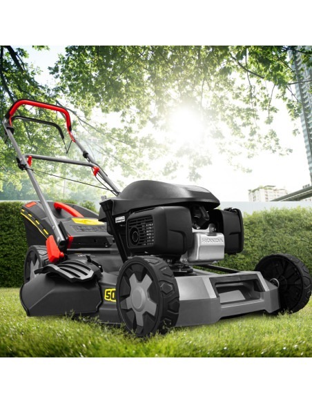 Tondeuse thermique tractée 167CC avec moteur Honda, mulching et