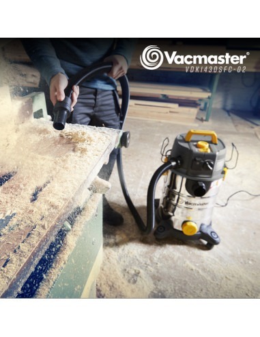 Aspirateur eau et poussières 1400W avec fonction décolmatage -