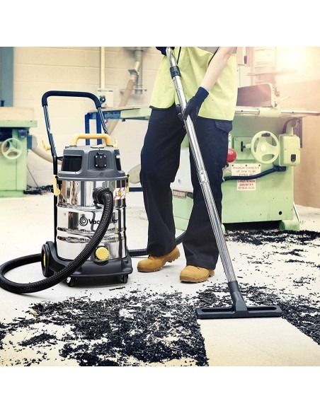 Aspirateur eau et poussières 1600W - 30L inox - 27 Kpa avec