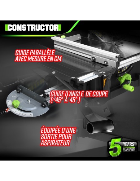 Table scie circulaire 2000W - 254mm - Livrée avec 2 lames (24