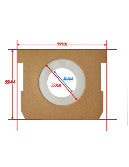 Lot de 5 sacs 20L pour poussières fines - Vacmaster