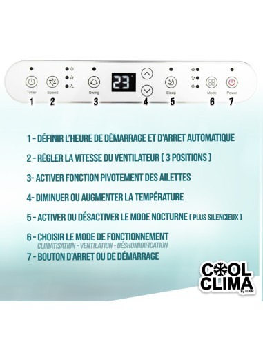 Climatiseur mobile 16000BTU - 4.7KW avec télécommande - Cool
