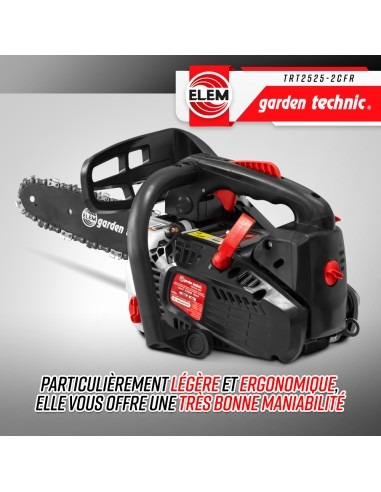 Elagueuse thermique 25cc - guide 25cm - 2 temps - Livrée avec 2