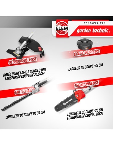 Outil multifonctions 4 en 1(débroussailleuse - taille haies -