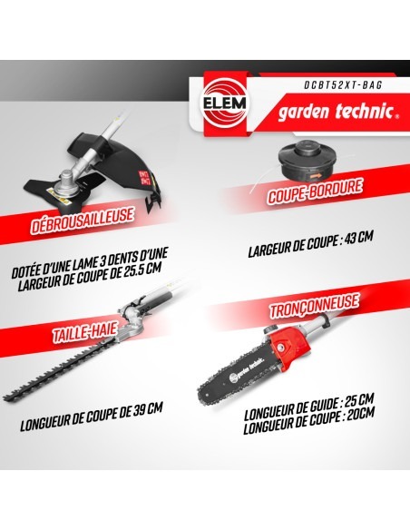 Outil multifonctions 4 en 1(débroussailleuse - taille haies -