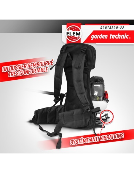 Débroussailleuse thermique dorsale 52CC - Lame + fils - Elem