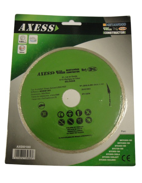 Disque diamant à eau diamètre 180mm - Axess