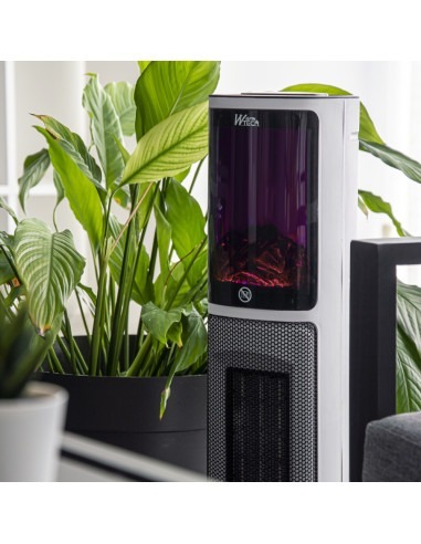 Radiateur céramique 2000W avec effet flamme - Warm Tech