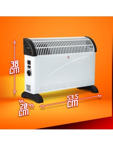 Convecteur 2000W + Ventilation turbo - Warm Tech