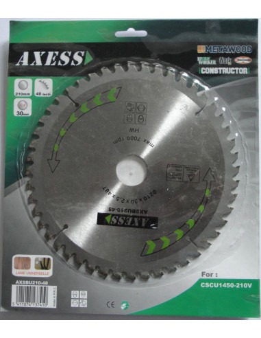 Lame universelle 210mm - 48 dents - Axess