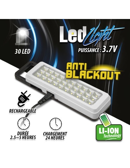 Lampe de secours 30 Leds - Anti blackout