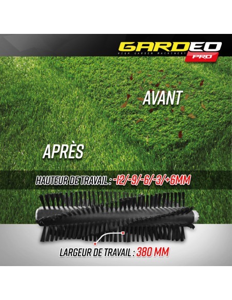 Balayeuse pour gazon synthétique sur batterie - 2 x 20V - 4Ah -