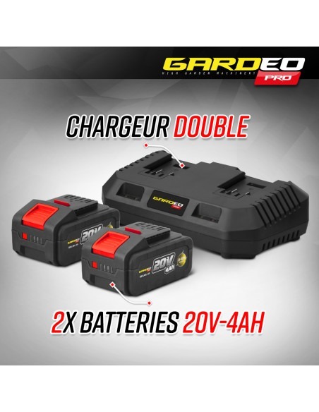Balayeuse pour gazon synthétique sur batterie - 2 x 20V - 4Ah -
