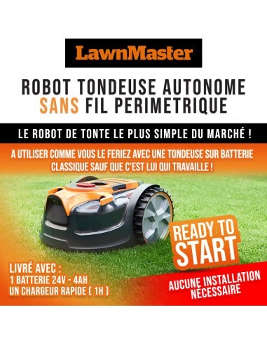 Robot tondeuse autonome 24V sans fil périmétrique - Le robot le