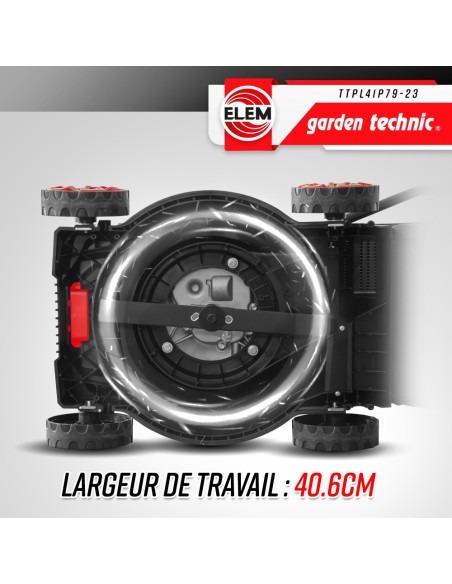 Tondeuse thermique poussée 79.8CC avec carter en plastique -