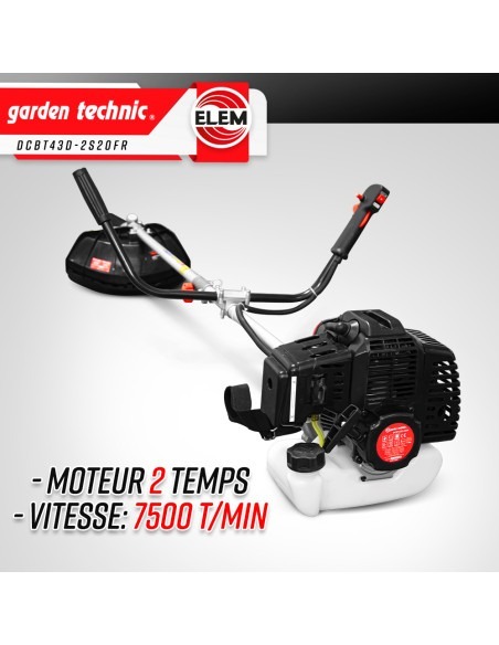 Débroussailleuse thermique 43cc - bobine + lame - Elem Garden
