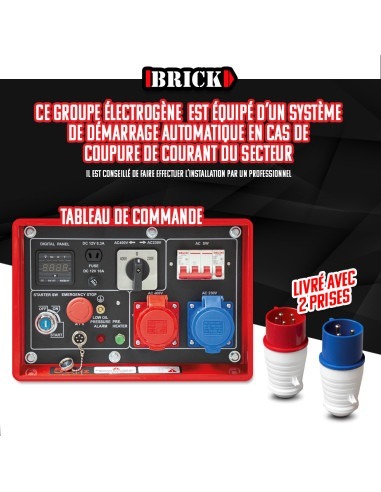 Groupe électrogène diesel avec démarrage électrique max 7500W +