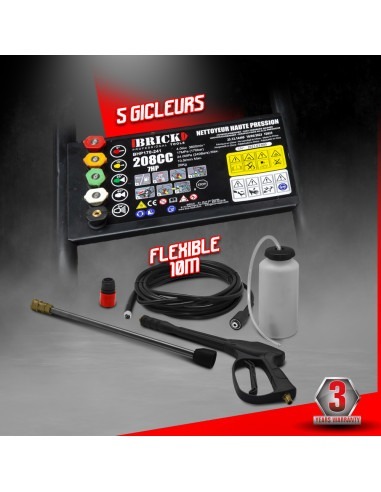 Nettoyeur haute pression thermique 240 bars max - 208CC - Brick