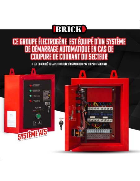 Groupe électrogène diesel avec démarrage électrique max 7500W +