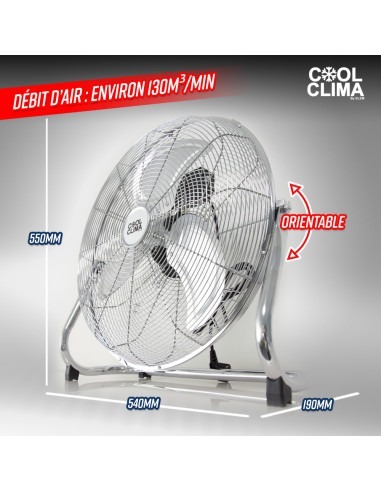 Ventilateur métallique 90W - 45CM - Cool Clima