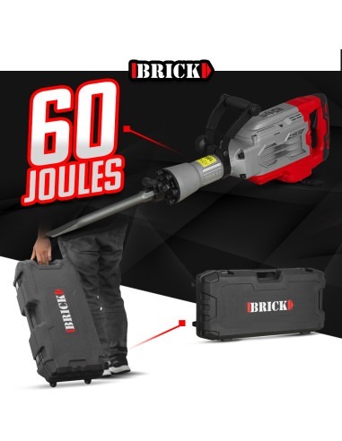 Marteau piqueur 1700W - 60 Joules avec coffret - Brick