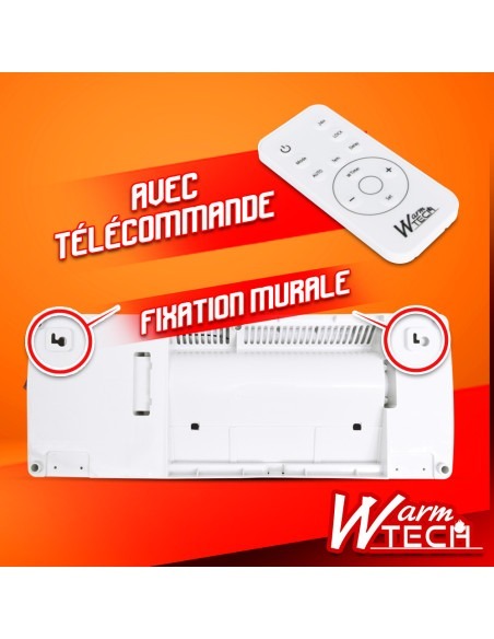 Radiateur céramique mural 2000W - Warm Tech